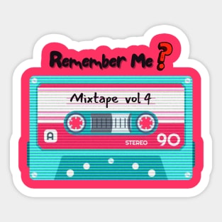 Cassette Remember Me? Music Is Life Sticker